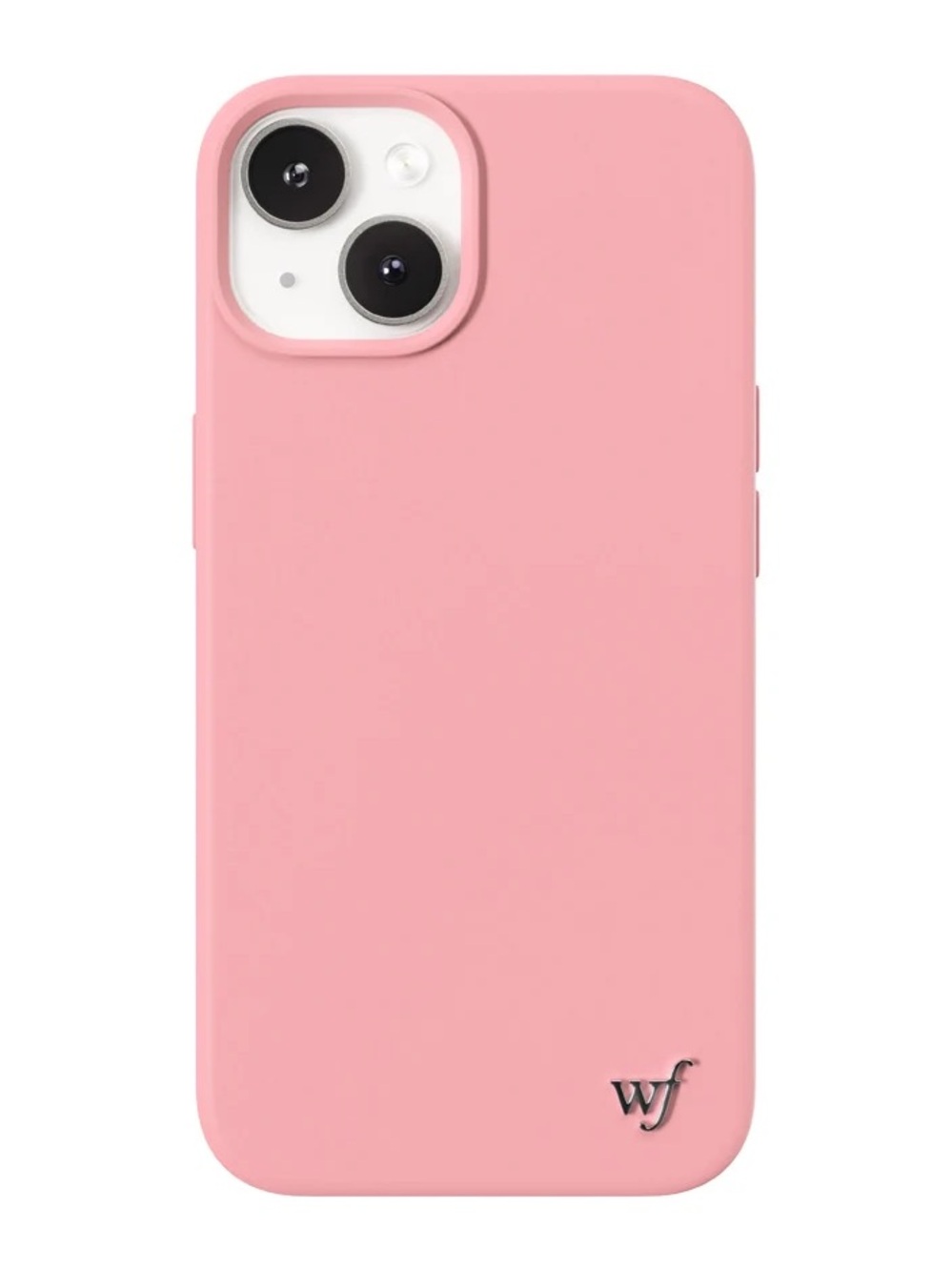 Wildflowers Pink Silicone Phone Case with Metal Logo